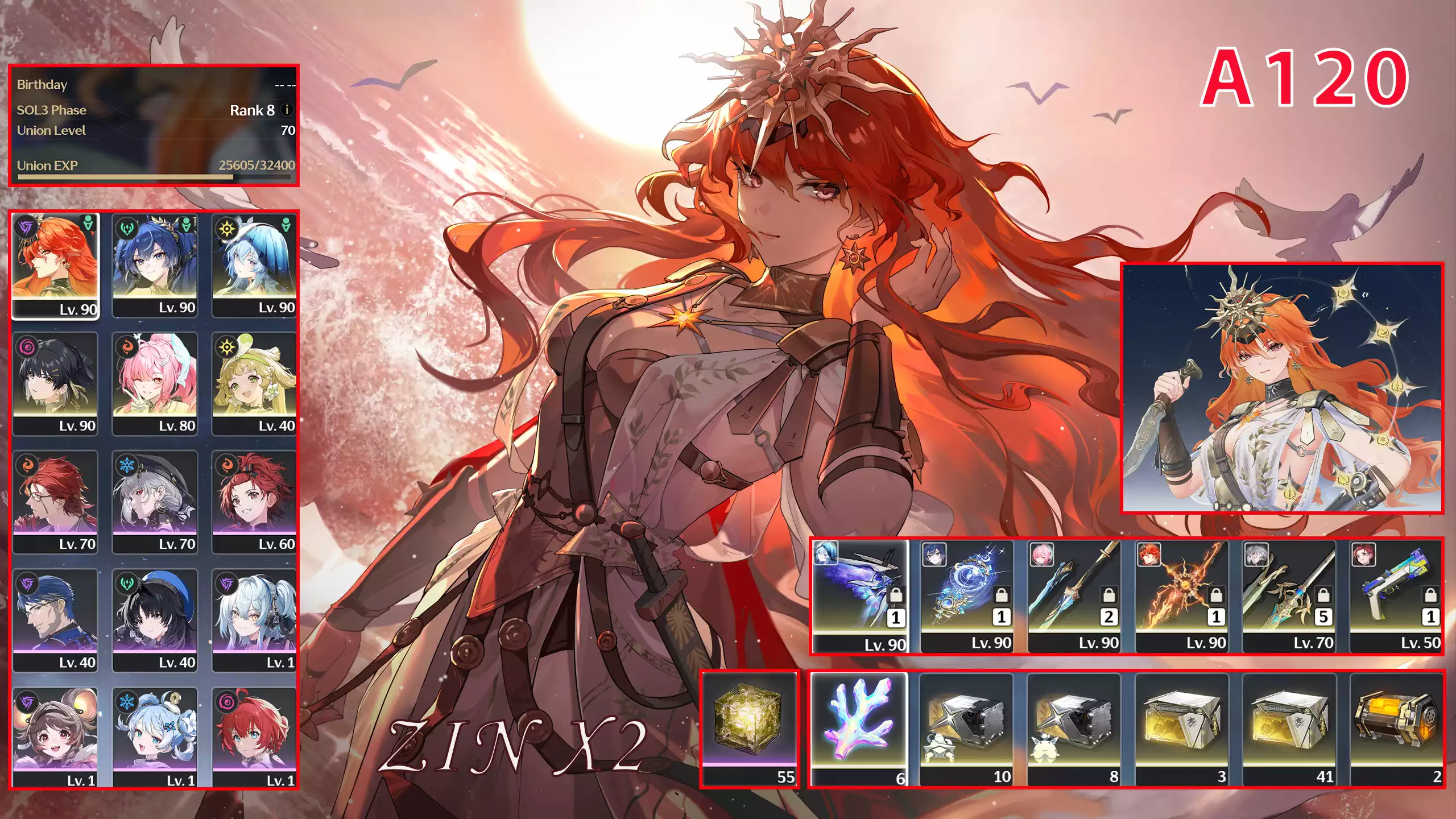 Augusta C6R1 + Iuno C0R1 + Shore C0R1 + Aemeath C0